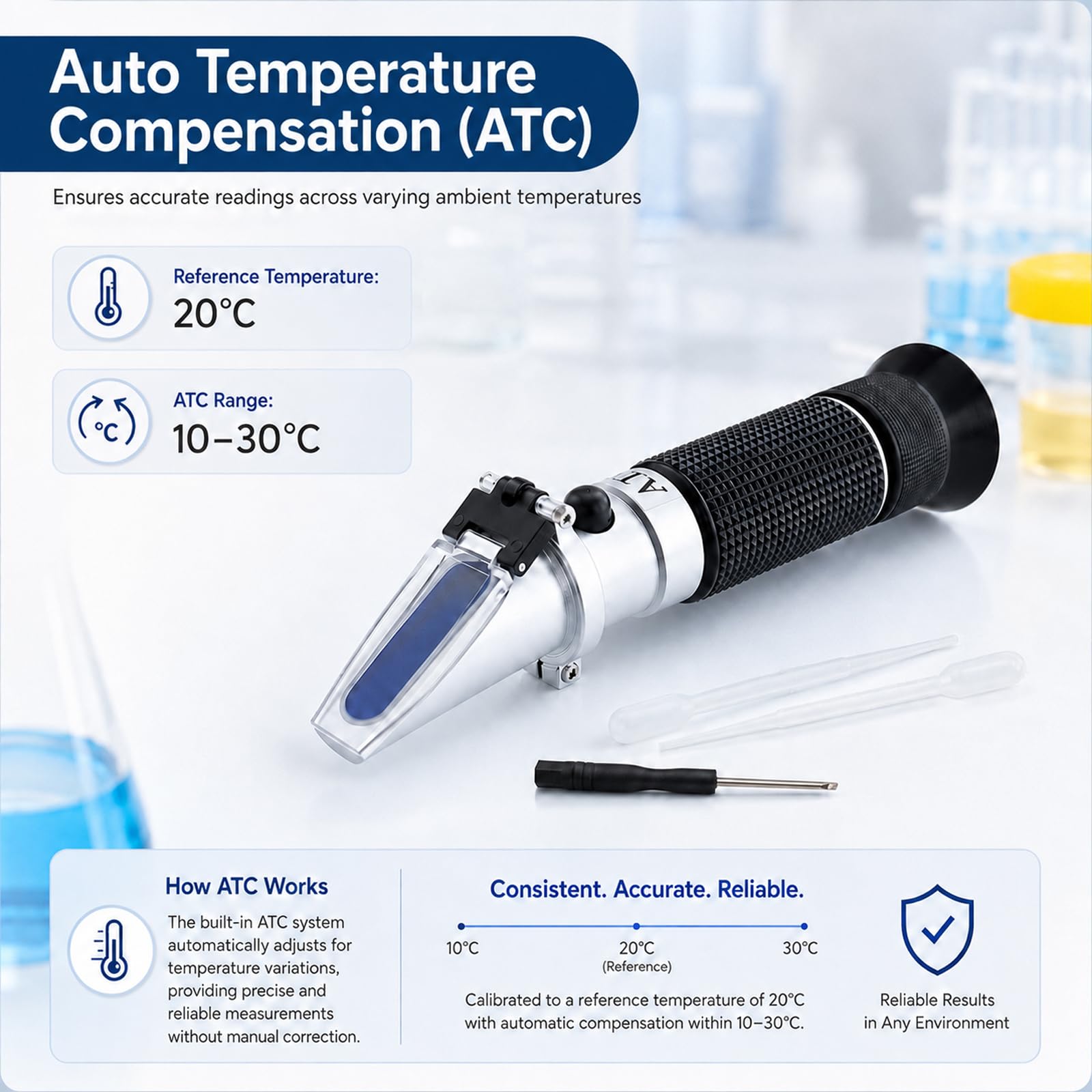 Clinical Refractometer - 3-in-1 Protein & Gravity Testing -5