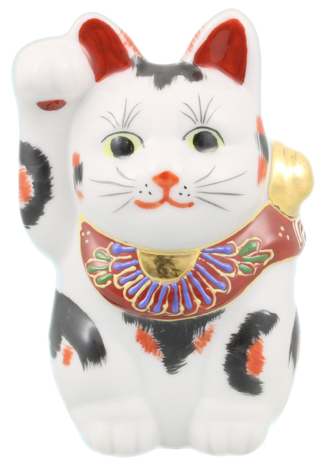Amazon.co.jp: 九谷焼 招き猫 三毛(右手) 3号 A-0075