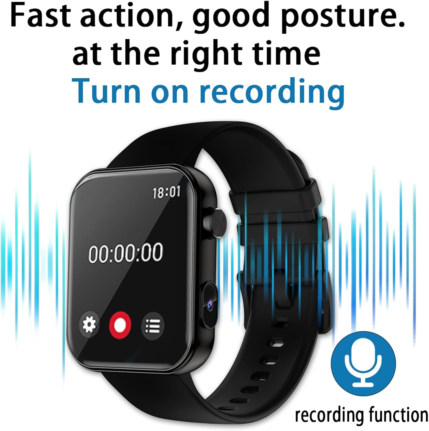 Smart Watches for Women Fitness Tracker Fitness Watch with Heart Rate Monitor Pedometer Sleep Monitoring Multiple Sport Modes Camera Sound Recording for Android iOS