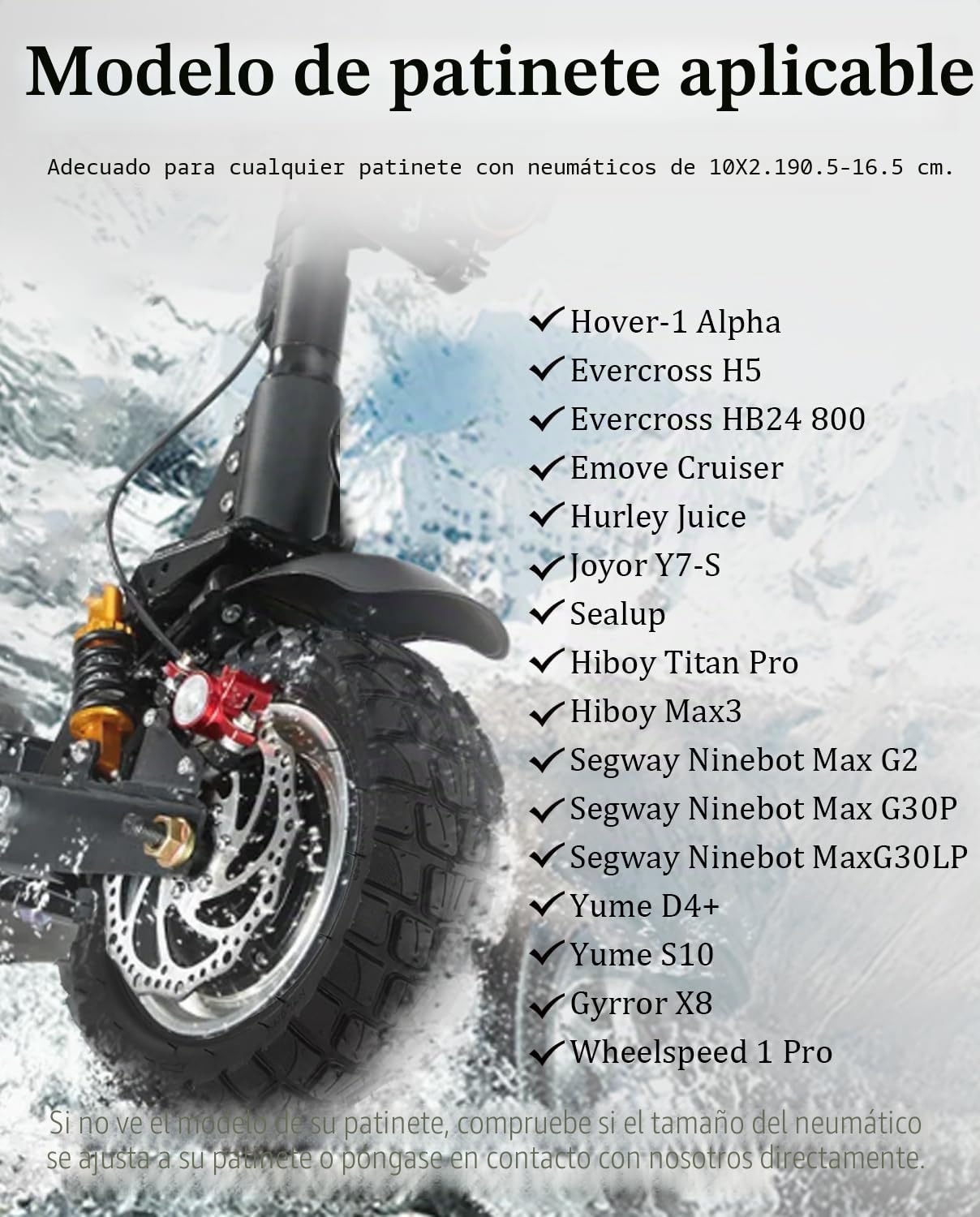 Smartgyro Speedway v2/v3, Dualtron 3 Scooter Cámara de Aire 10x2.75 Pulgadas 255x70 70/65-6.5