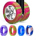 New Upgrade Luggage Wheel Covers 8 Pieces Carry On Luggage Wheel Protectors 8 Pieces to Prevent Wear and Tear Reduce Noise for Suitcases with Wheels (Black)