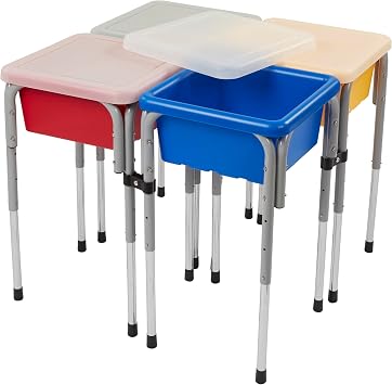 Back2School Express Adjustable Quad Sensory Tables with Lids, Childrens Furniture, Primary