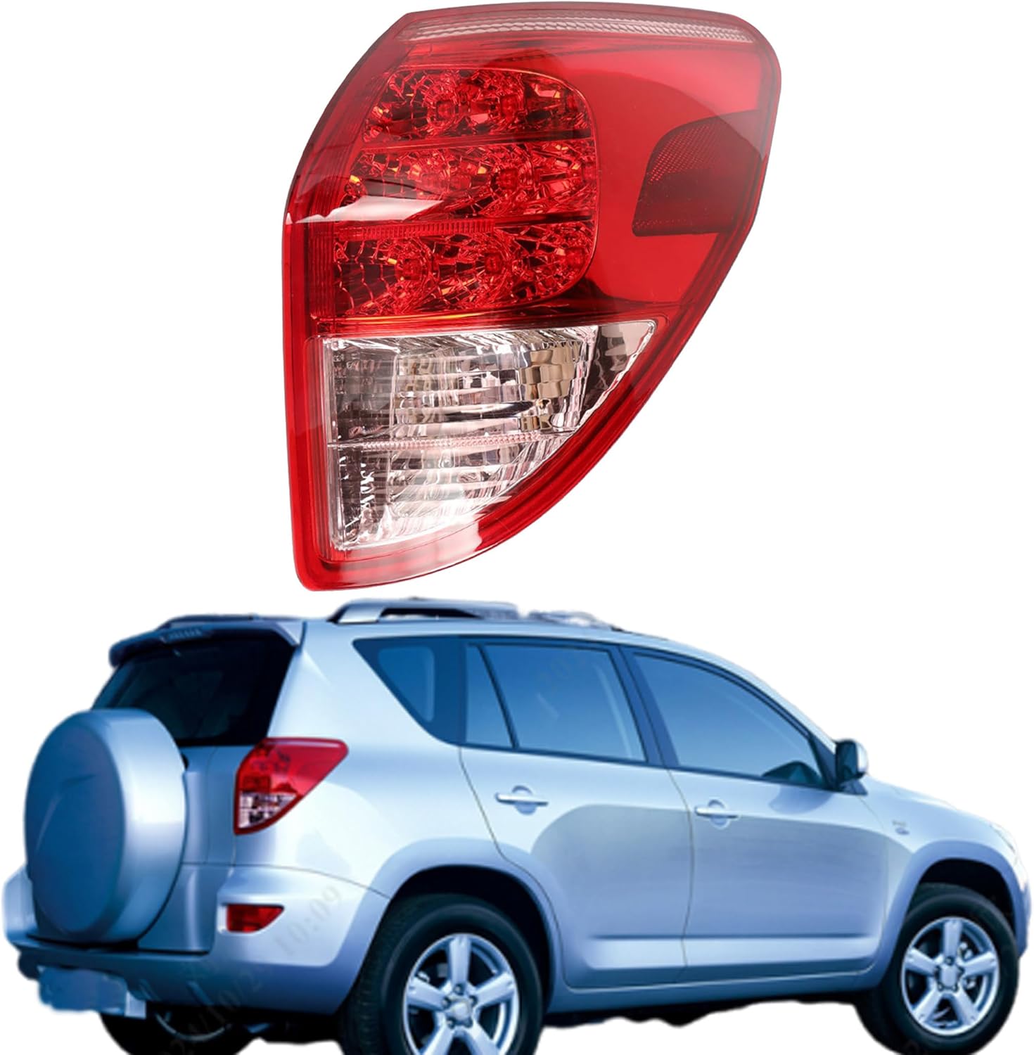 RH Passenger Side Tail Light Replacement for Toyota RAV4 2006-2008 Tail Lamp 8155142100 TO2819127