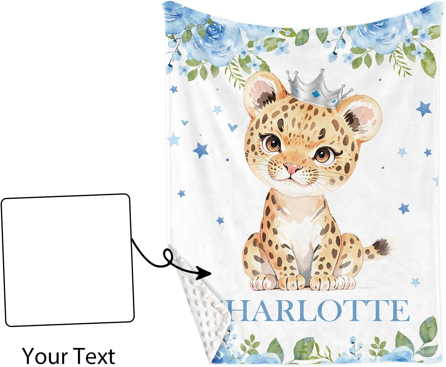 Custom Crib Bedding Set for Infant Babys, 2 Piece Animal Theme Set with Blanket and Crib Sheet, Personalized Infant Crib Bedding Sets with Name, Newborns Gifts