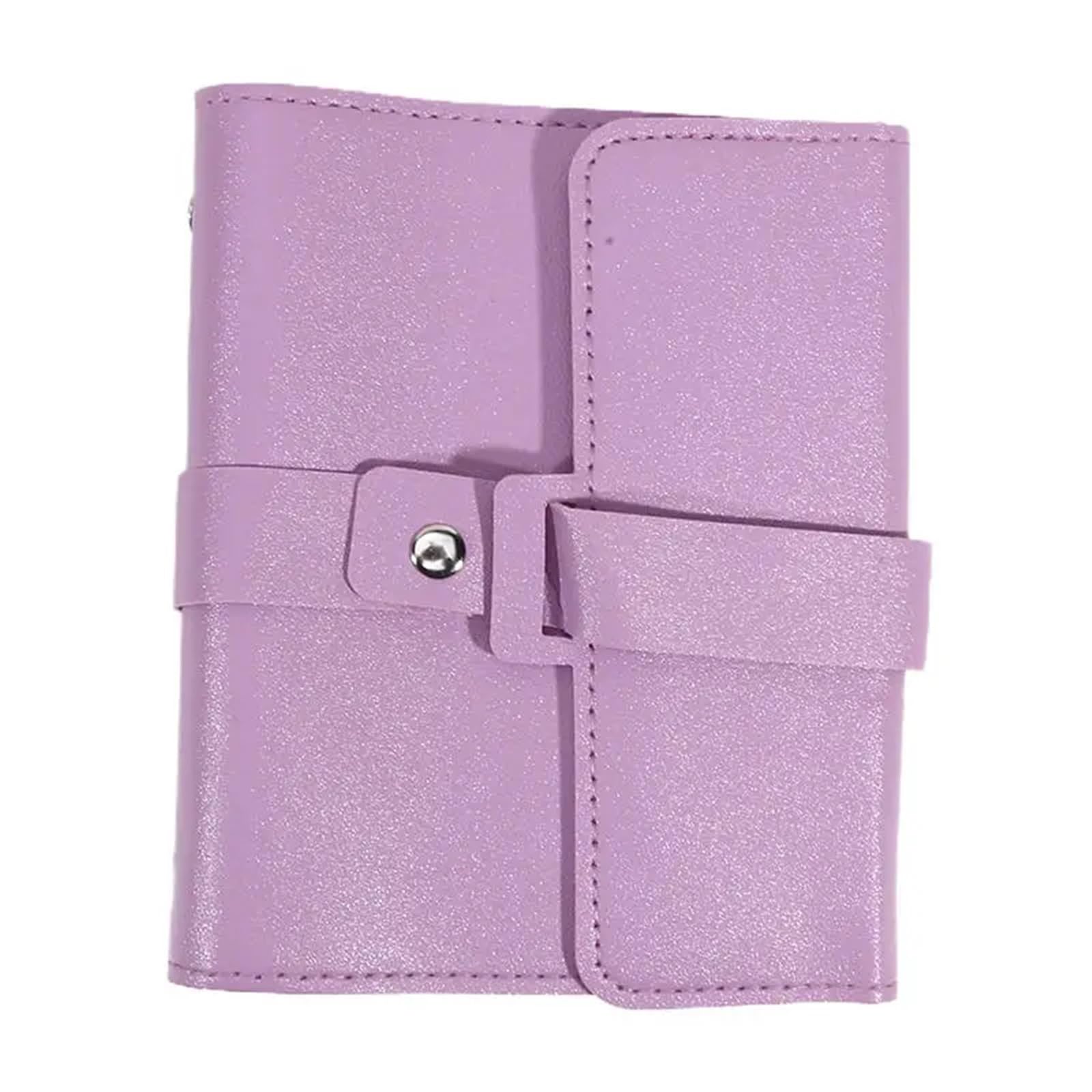 FDzkrtvm Transparent Jewelry Storage Book, PU Leather Multi-layer Book Type Ear Stud Organizer For Earrings Rings Multicolor(Purple)