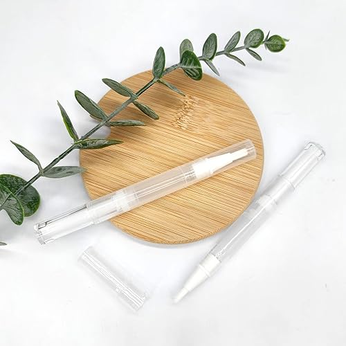 Miniatura 6 de BlingKingdom 6 bolígrafos vacíos de aceite para cutículas de 0.11 onzas líquidas con 3 pipetas transparentes para aceite de uñas con punta de