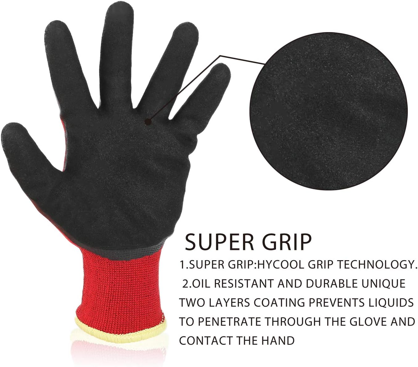 Winter Work Gloves - Double Coated Waterproof Oil-Proof work gloves 1 pair