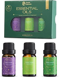 Ji'ann Natures Essential Oils Set of 3, 100% Pure Natural Aromatherapy Oils Gift Set for Diffuser Humidifier & Massage - L...