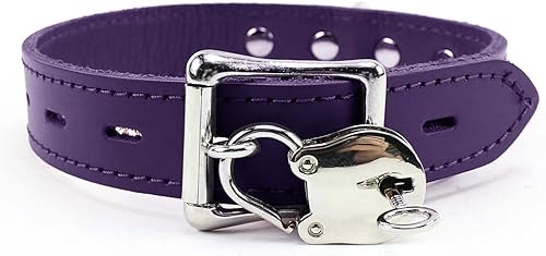 Miniatura 2 de Atlas I Collar de piel de cordero Latigo hecho a mano O-Ring Collar de cuero