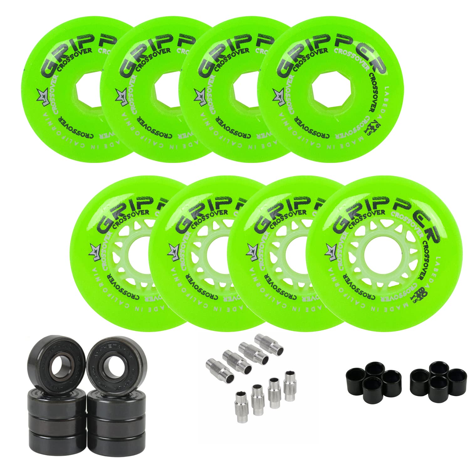 Labeda Gripper Roller Hockey Wheels, Hybrid Ceramic Bearings, Choose Color Size