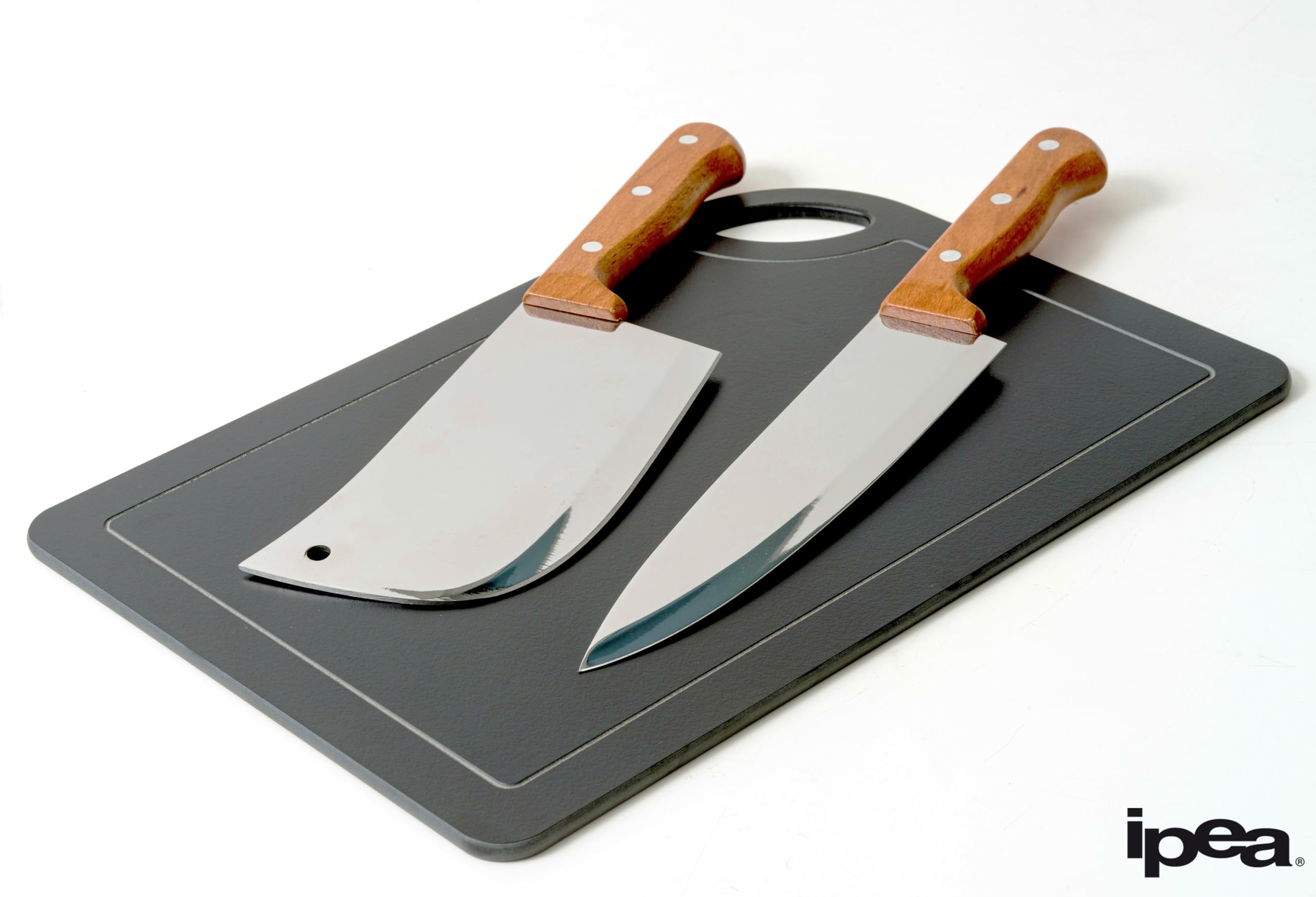 IPEA Schneidebrett aus Druckbehandeltem Holz HPL Elegant und Solide - Made in Italy - 33 x 23 cm - Schneidebrett Schwarz Rechteckig, für die Küche, für Käse, Vorspeisen, Gemüse, Brot, Salami – Tablett