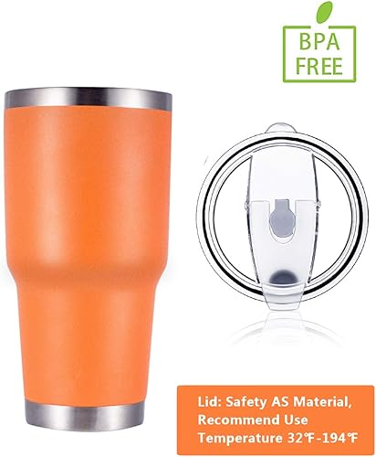 Miniatura 4 de DYNAMIC SE - Vaso de acero inoxidable de doble pared con aislamiento al vacío, de 30oz, con tapa a prueba de salpicaduras, pajita de metal y cepillo