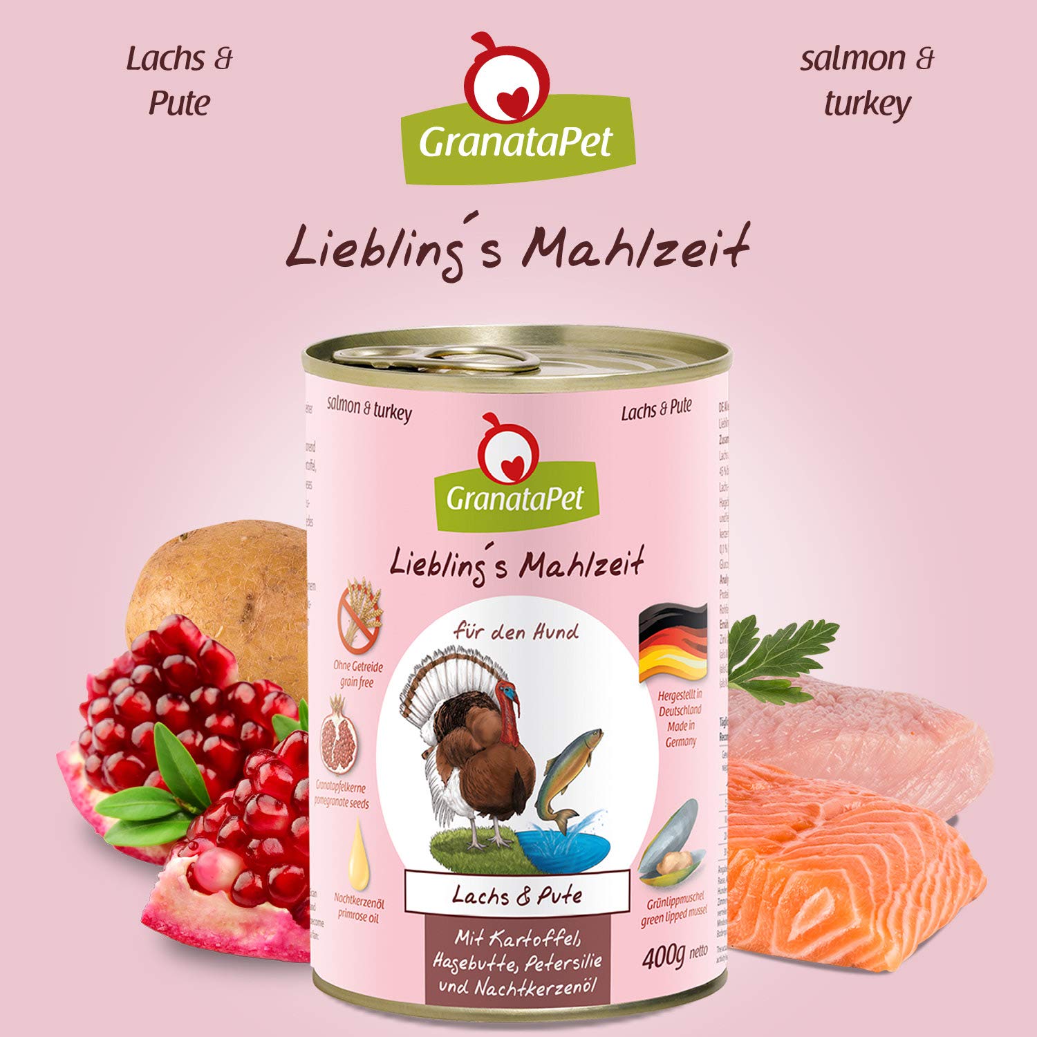 GranataPet Liebling’s Mahlzeit Multipack 2 - Cibo Umido Per Cani Senza Cereali, 6 X 800g, Assortito - Foto 4
