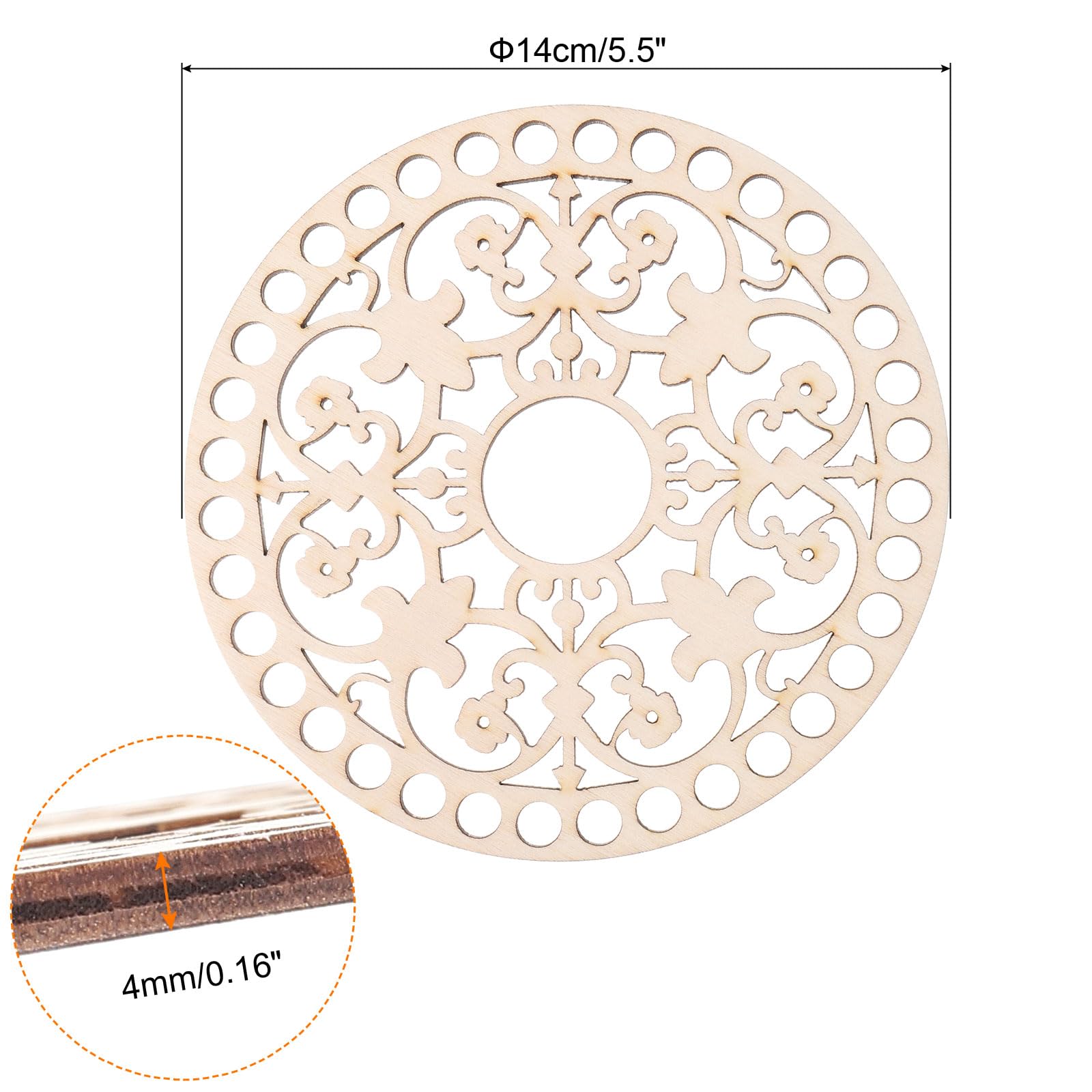 MECCANIXITY Wood Basket Bottom, 5.5