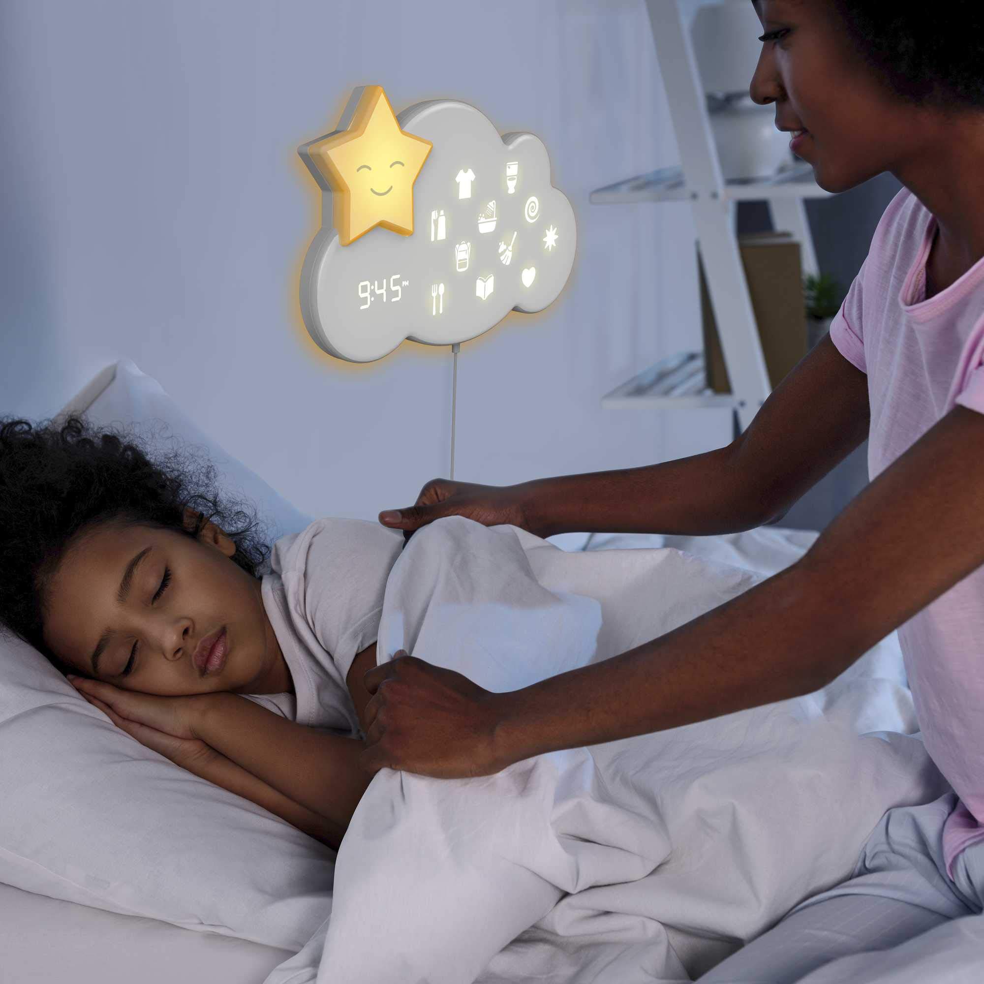 Fisher-Price GWM53 - Lumalu Schlafassistent, Einschlafhilfe, Schlaftrainer und Geräuschgenerator, europäische Version, für Babys ab der Geburt