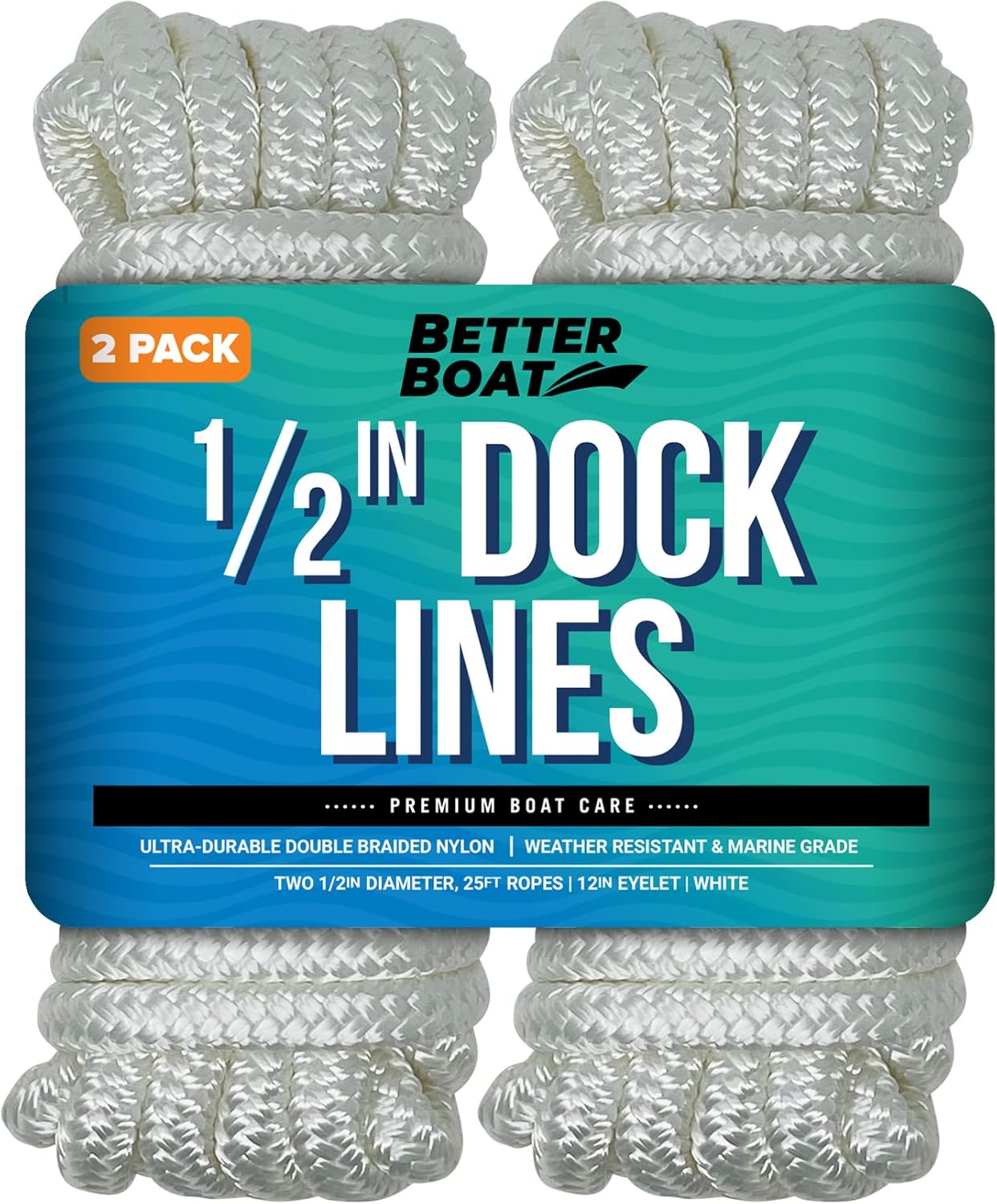 Buy Boat Dock Lines & Rope Boat Ropes for Docking 1/2 Line Braided