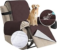 Vista 8 de H.VERSAILTEX - Funda protectora para sillón reclinable de sala de estar, 100 % impermeable, acolchada, con correa elástica y parte posterior