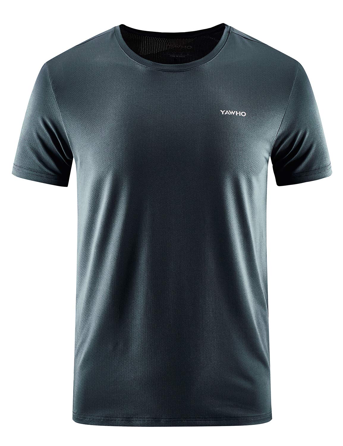 Maglietta sportiva da uomo, a maniche corte, a girocollo, traspirante, ad asciugatura rapida, T-shirt funzionale per bodybuilding, corsa, palestra, allenamento, confezione da 1-3