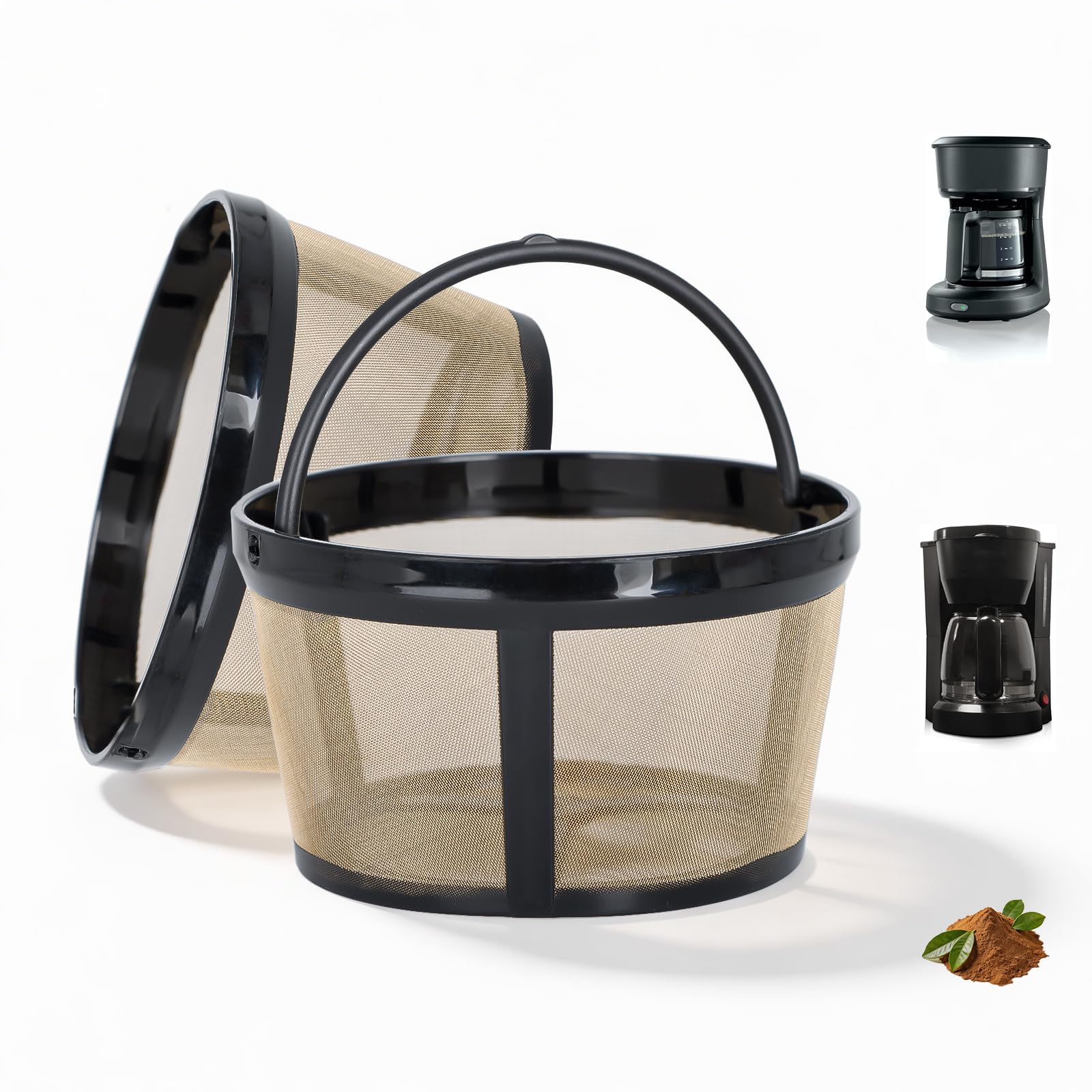 Wiederverwendbarer Kaffeefilter für 5 Tassen, kompatibel mit Mr Coffee Maker, passend für Mr Coffee 4 Tassen-Filter, permanenter Kaffeefilterkorb für Black and Decker und die meisten