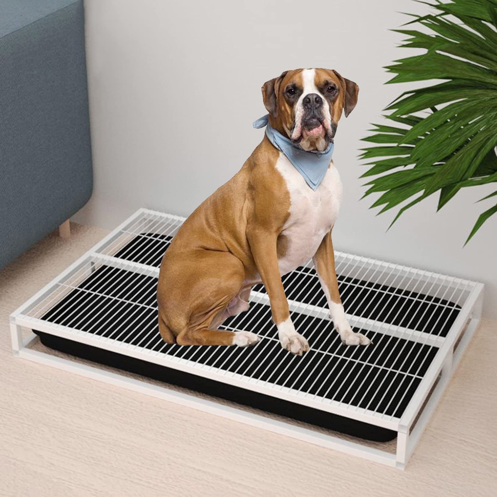 Pet Litter Box Pet Potty Indoor Dog Training Toilet Home Training Tray Dog Puppy Potty Trainer Portable Pad Holder Dog Litter Box Dog Housebreaking Supplies Bathroom Porch Outdoor