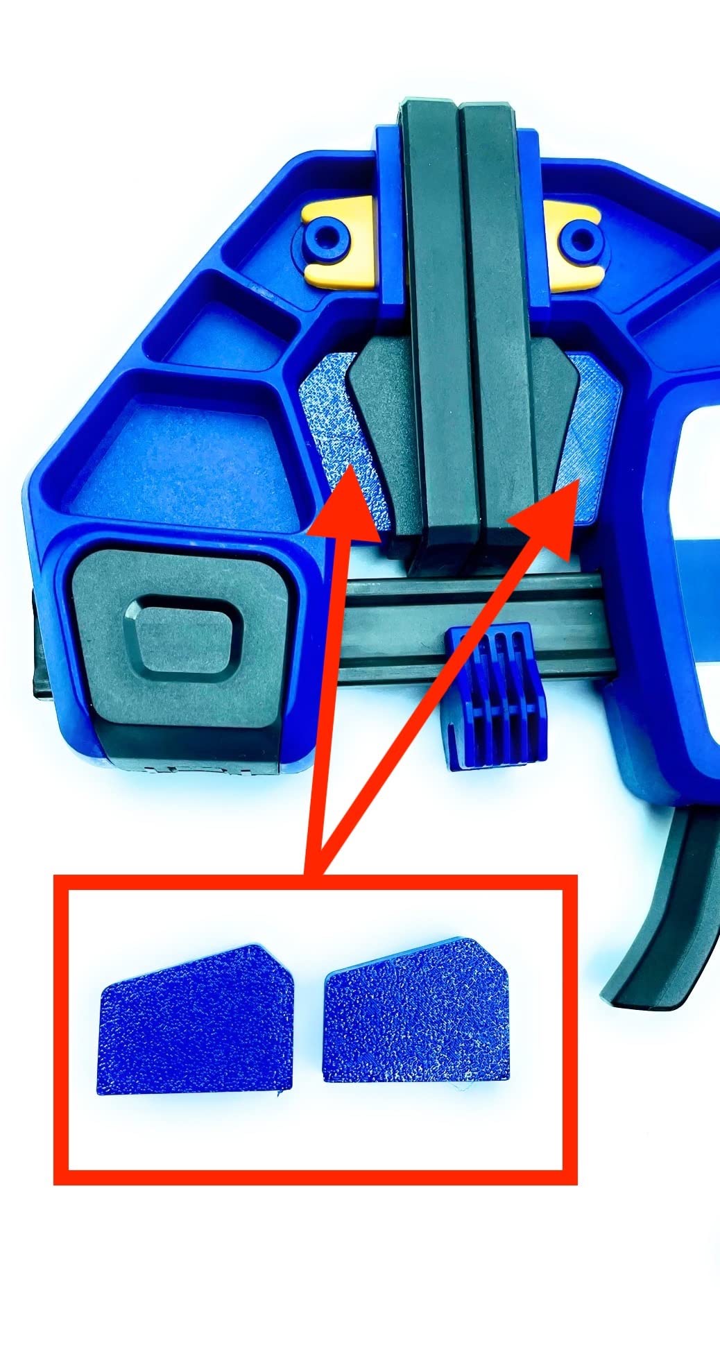 Blue 2-Piece Clamp Spacer For Perfect Jaw Alignment With Irwin Xp Quick Grip Clamps