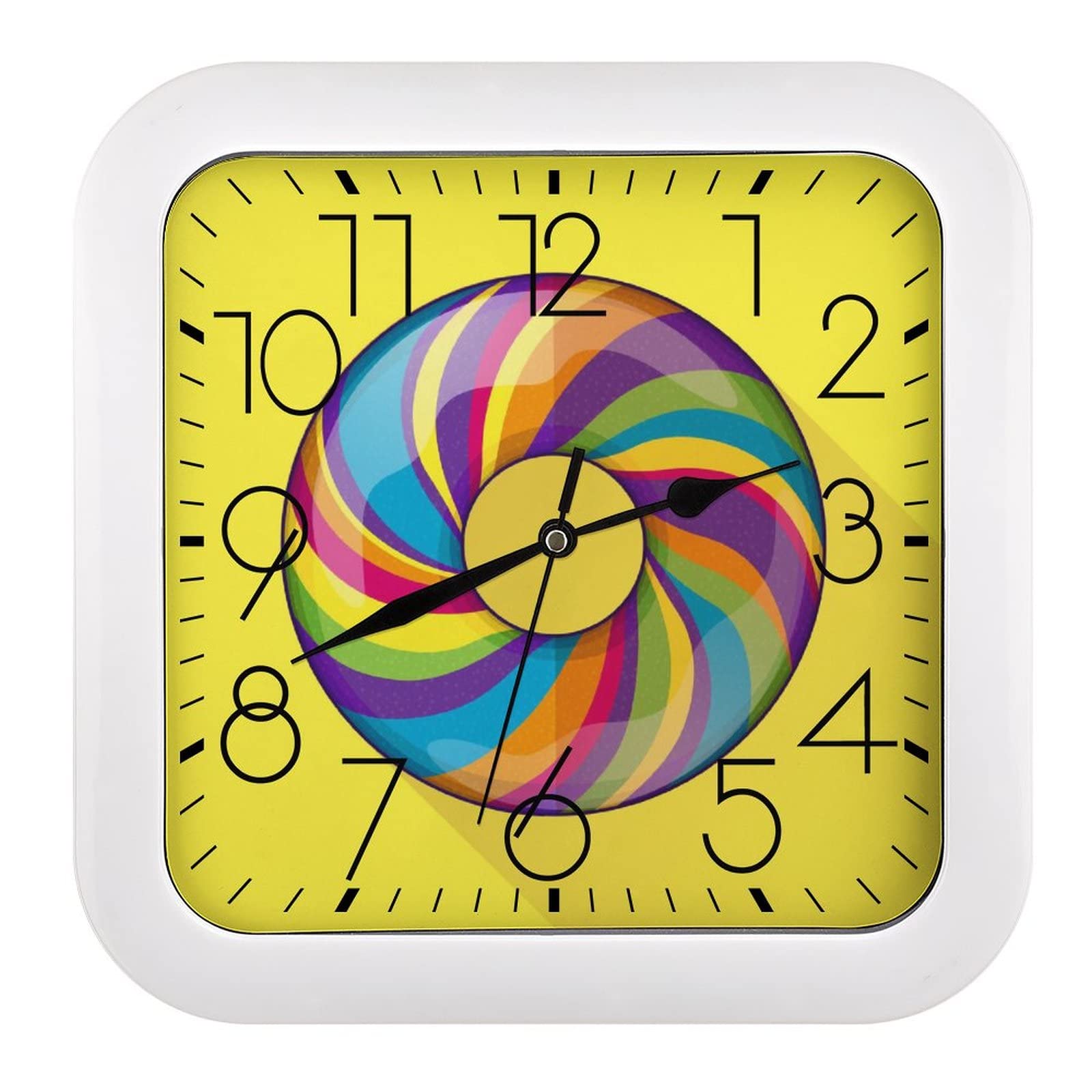 Horloge murale carrée décorative de 26cm pour une élégance intemporelle à la maison
