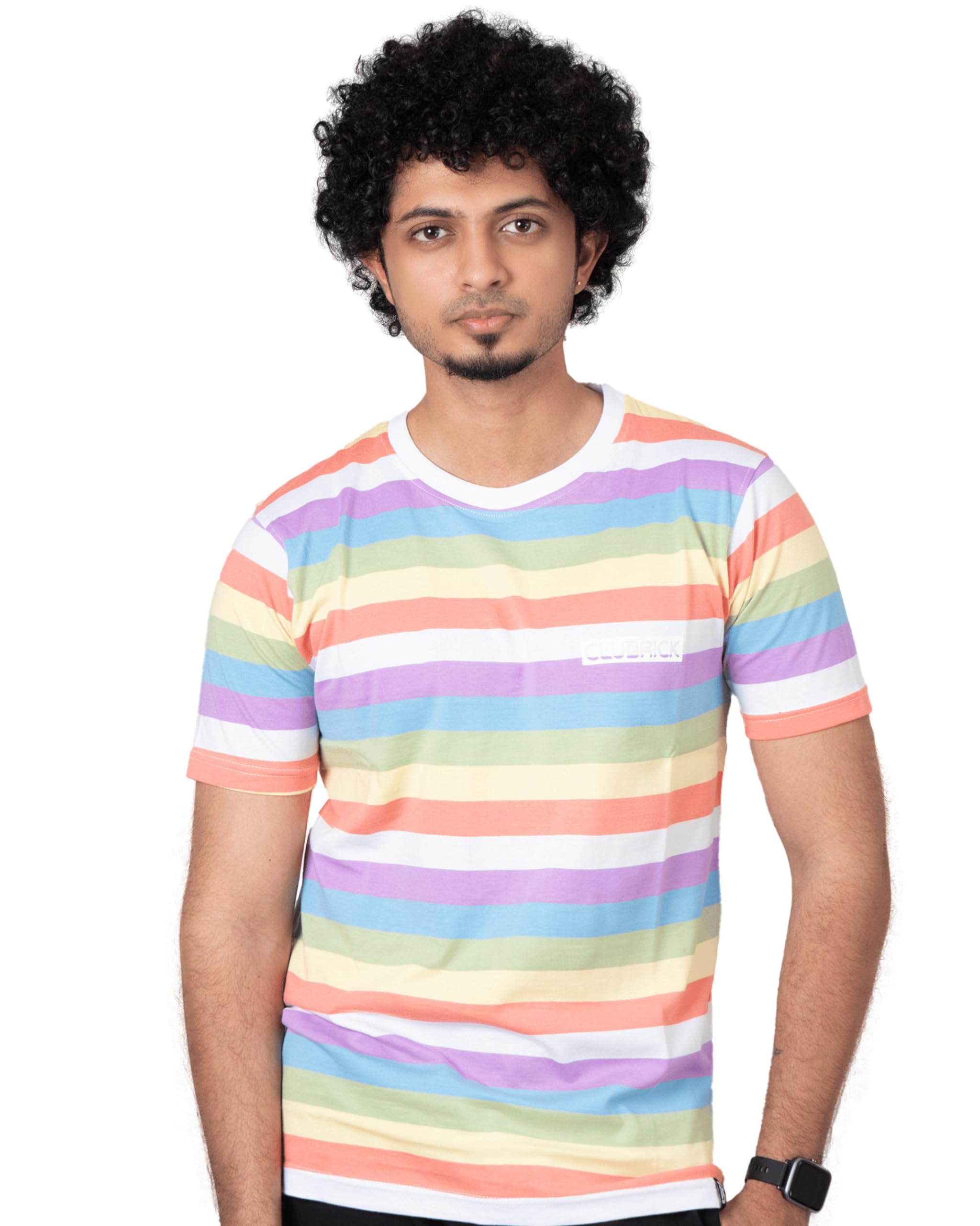 CLUBRICKRound Neck Soft Cotton t-Shirts for Men, a Premium Brand, Solid Colour, Comfort wear, Relax fit, Suitable for Travel/Night wear