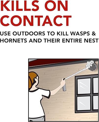 Miniatura 7 de Raid Spray asesino de avispas y avispones, mata todo el nido, mata avispas de papel, chaquetas amarillas, barro Daubers y más, 13 onzas