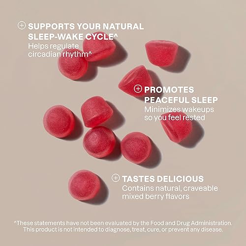 Miniatura 3 de Cliganic Gomitas de melatonina (10 mg, suministro para 120 días) - Ayuda para dormir para adultos, sabor a bayas, vegano, sin transgénicos, kosher,
