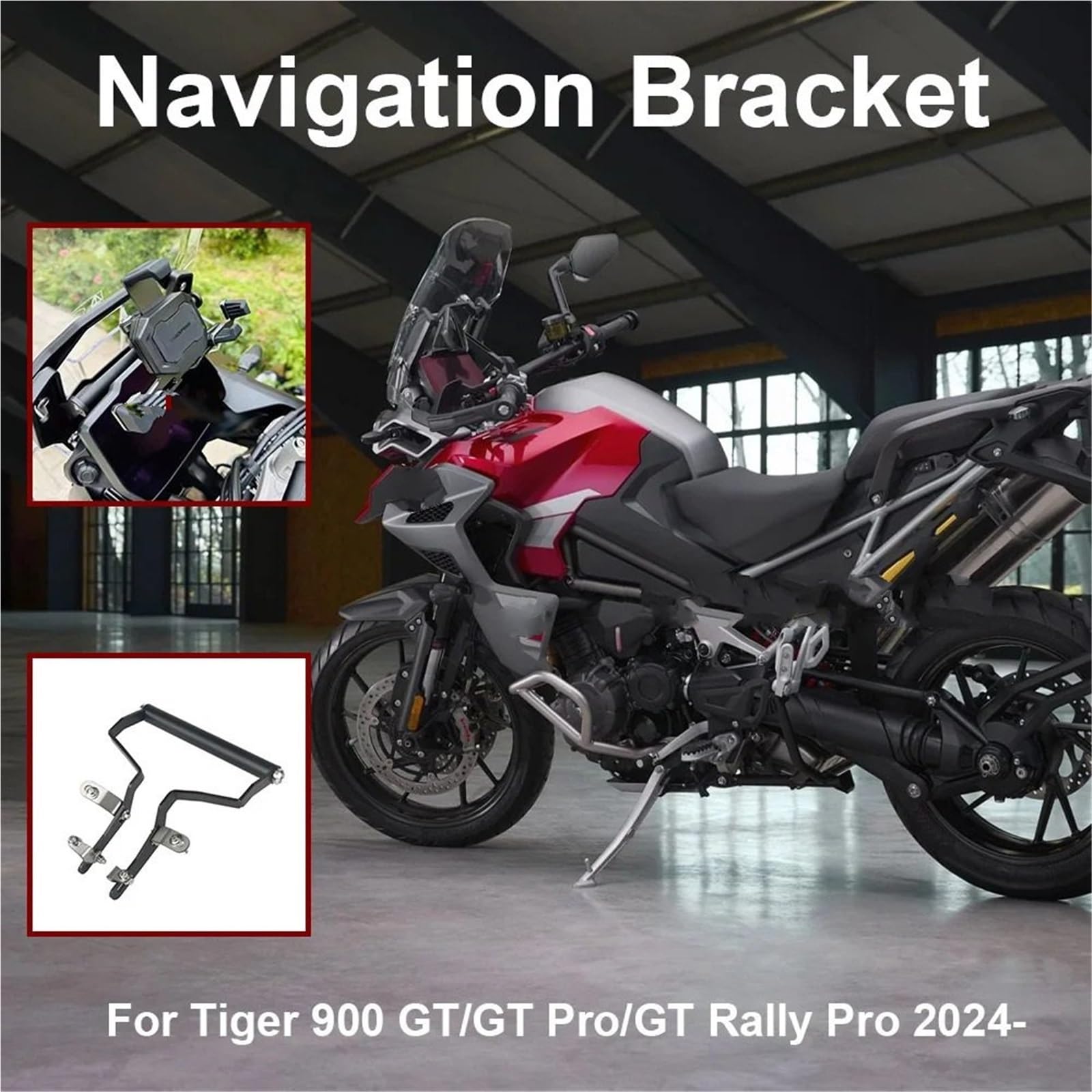 Motocyklowy uchwyt nawigacyjny GPS Pasuje do uchwytu nawigacyjnego TIGE 900 GT/PRO/RALLY 2024, części motocyklowe, uchwyt na nawigację GPS Uchwyt do nawigacji GPS uchwyt