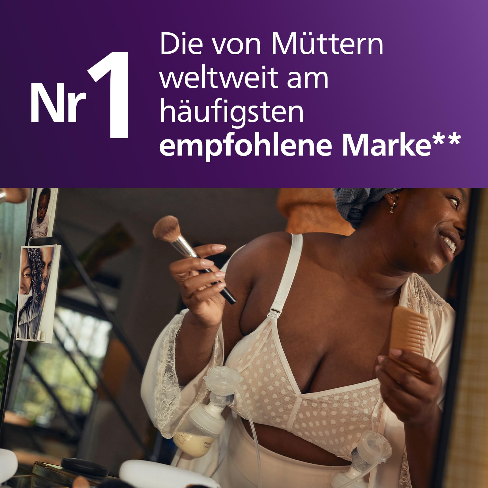 Philips AVENT Elektronische Einzelmilchpumpe Premium SCF396/31 mit Natural Motion Technologie, wiederaufladbarem Akku, Timer-Anzeige