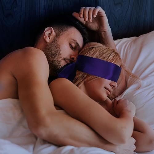 Miniatura 3 de FRESHME Antifaz de satén  Máscara de sueño suave ajustable para los ojos vendados para la meditación nocturna, viajes, siesta, máscara de ojos para