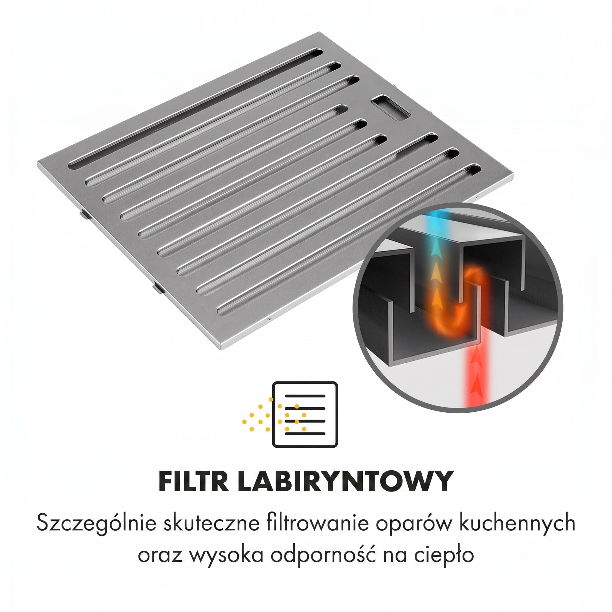 Klarstein Purista - Okap kuchenny, Okap podszafkowy, Szerokość 60 cm, Stal nierdzewna, Montaż ścienny, Oświetlenie halogenowe, Wydajność 306 m³/h, uchylny panel ze szkła, czarny