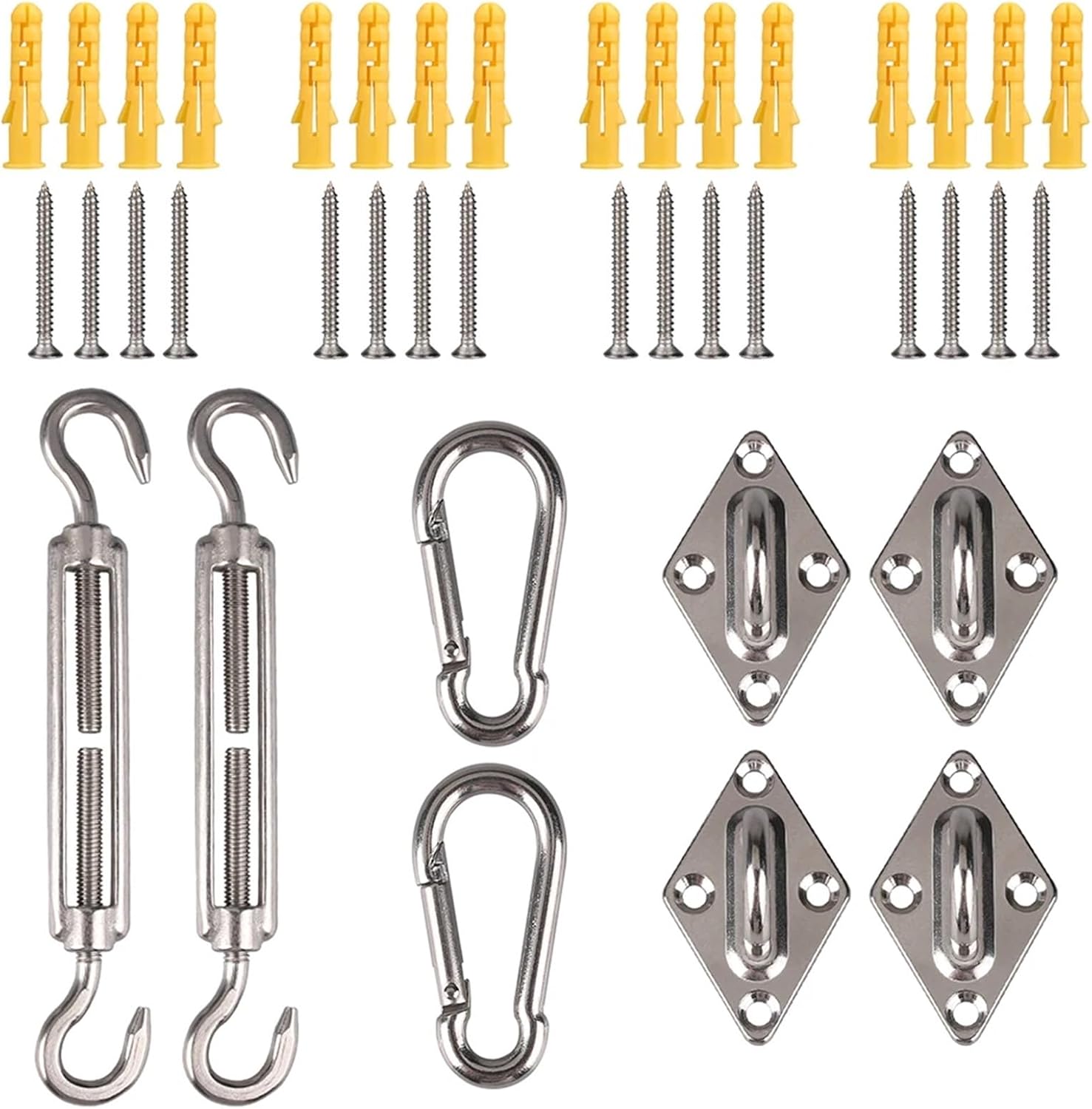 Shade Sail Hardware Kit Sun Shade Sail Hardware Kit Stainless Steel Sunshades Canopy Installation for Install Awning Accessory for Outdoor