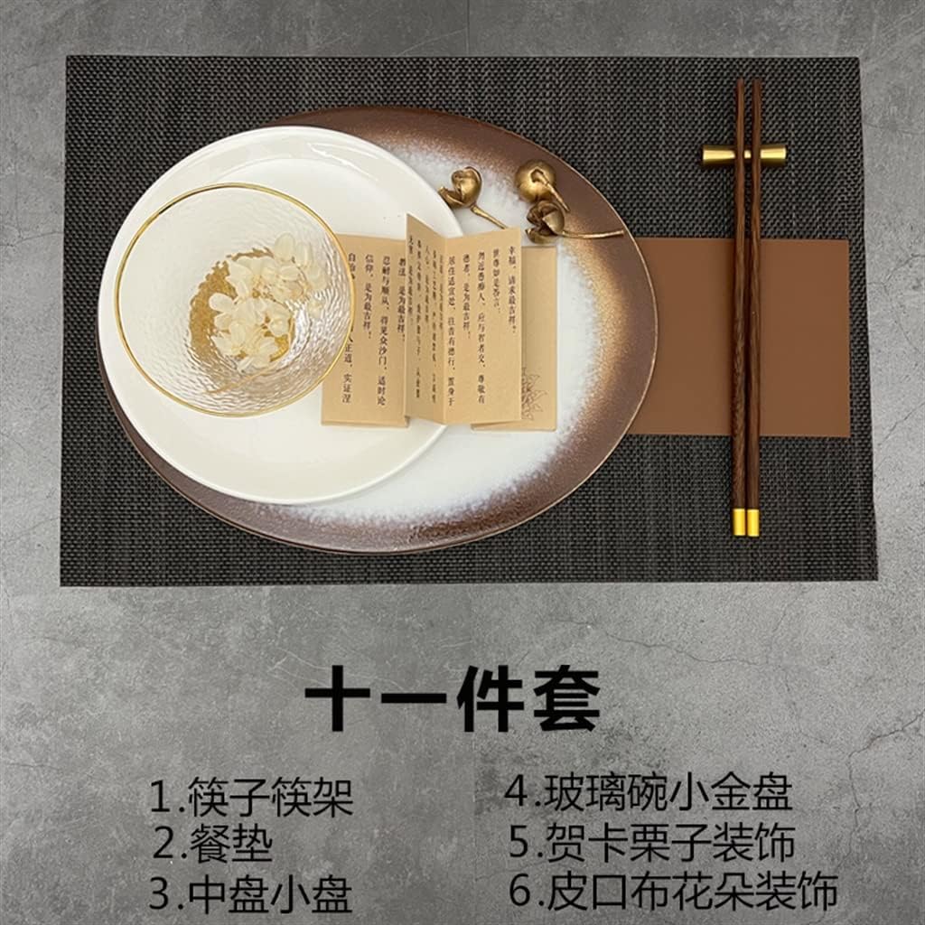 Decorative Cutlery Set Bone China Dinner Plate Restaurant Round Plate Dish Plate Placemat Set