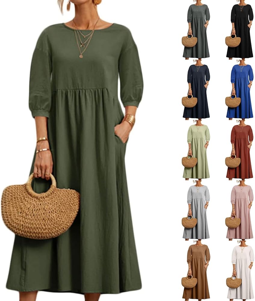 the craft dress in linen Linen Craft Dress main image 0
