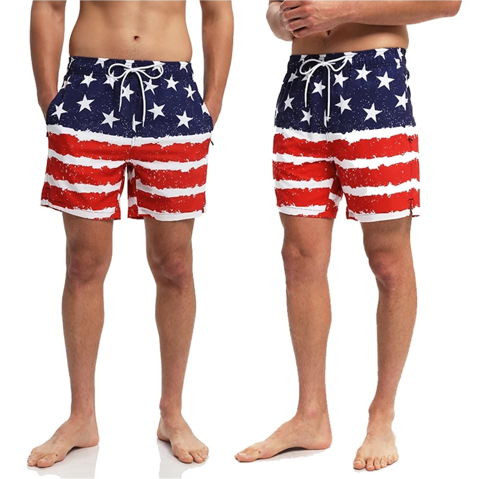 Pantaloncini Estivi da Uomo, Traspiranti, con Fodera Lunga, da Palestra, da Bagno, ad Asciugatura Rapida, con Tasca con Cerniera, da Spiaggia(Coconut Tree,XL)