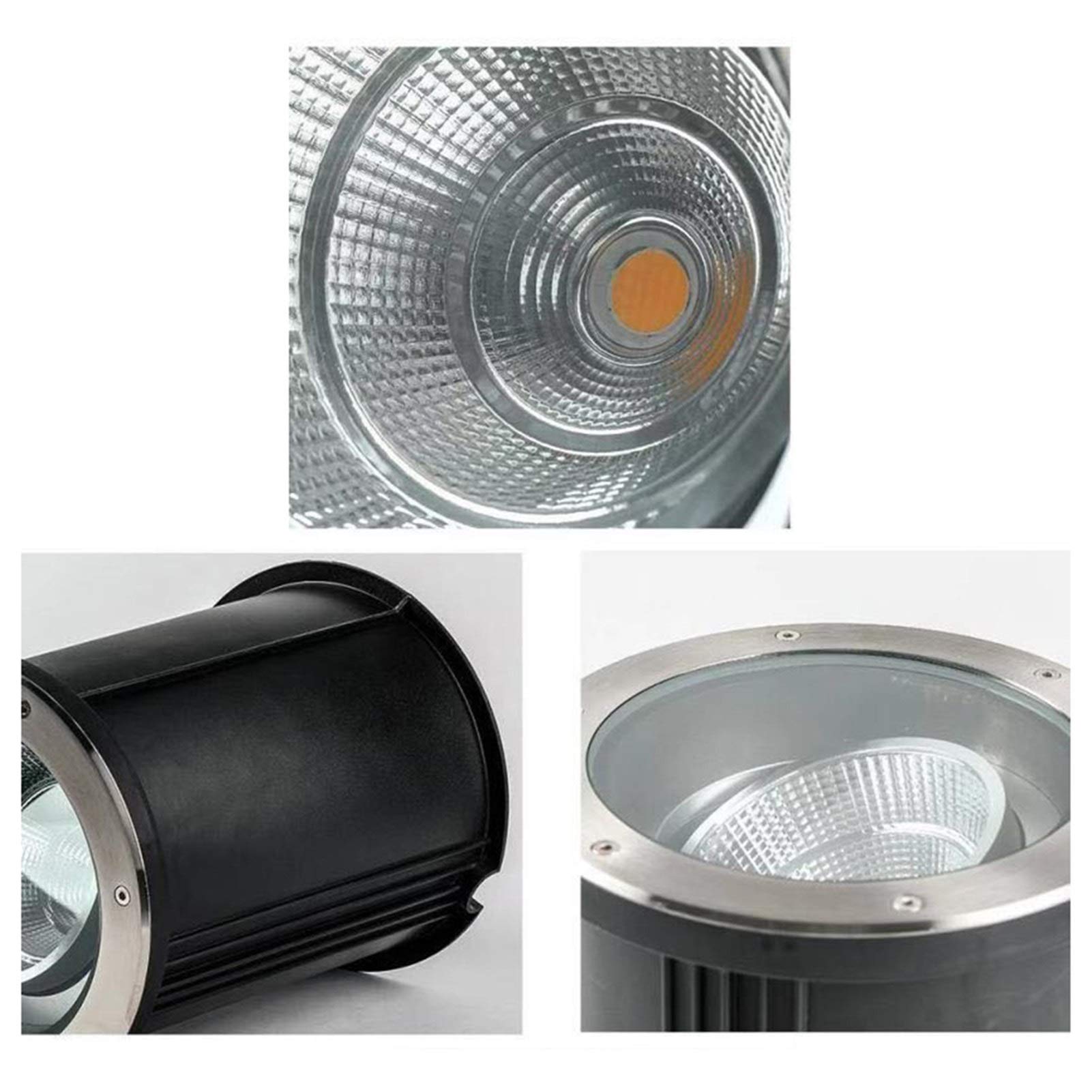 Faretti da Incasso for Esterni Angolo Regolabile COB Faretto Illuminazione Albero IP67 Impermeabile AC85-265V Giardino, Terrazza, Muro di Pietra, Alberi (Color : Warm Light, Potenza : 30W)