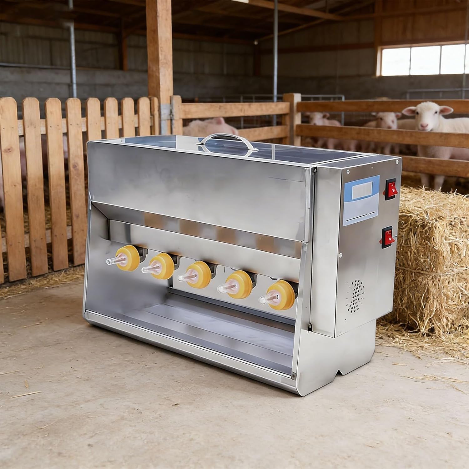 Automatyczna Dojarka Do Mleka Dla Prosiąt, 10 Smoczków/14 Smoczków, 15 L/20 L, Inteligentna, Stała Temperatura, Dojarka Do Mleka Dla Prosiąt Z Dźwiękiem, 2 Zestawy Smoczków(Dual-Side10Nipples)