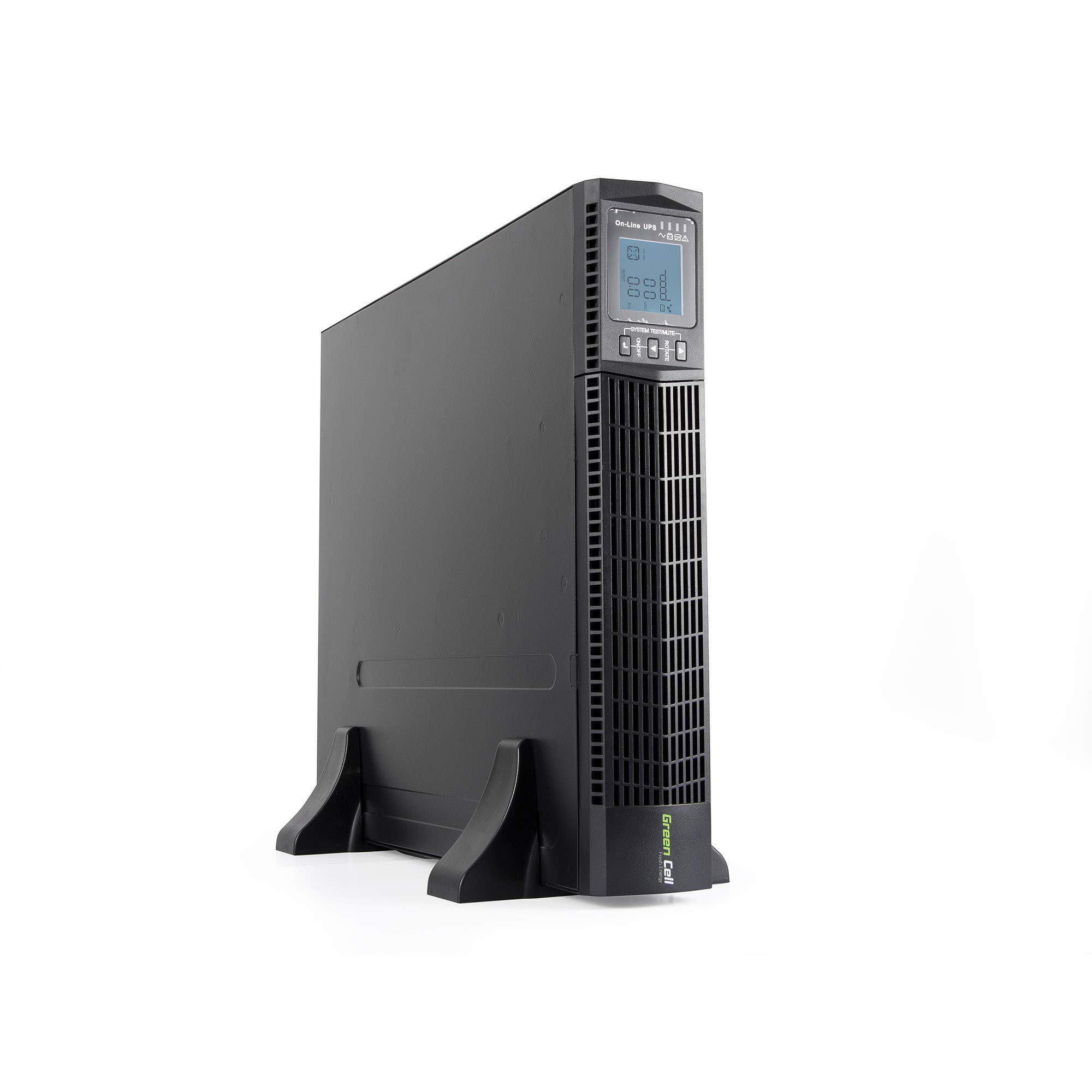Green Cell Pro SAI UPS Rack Mount Online 2000VA 1800W 230V | 6 Salidas IEC320 C13 10A, USB, RS232, Sistema de Alimentación Ininterrumpida y Protección contra Sobretensiones