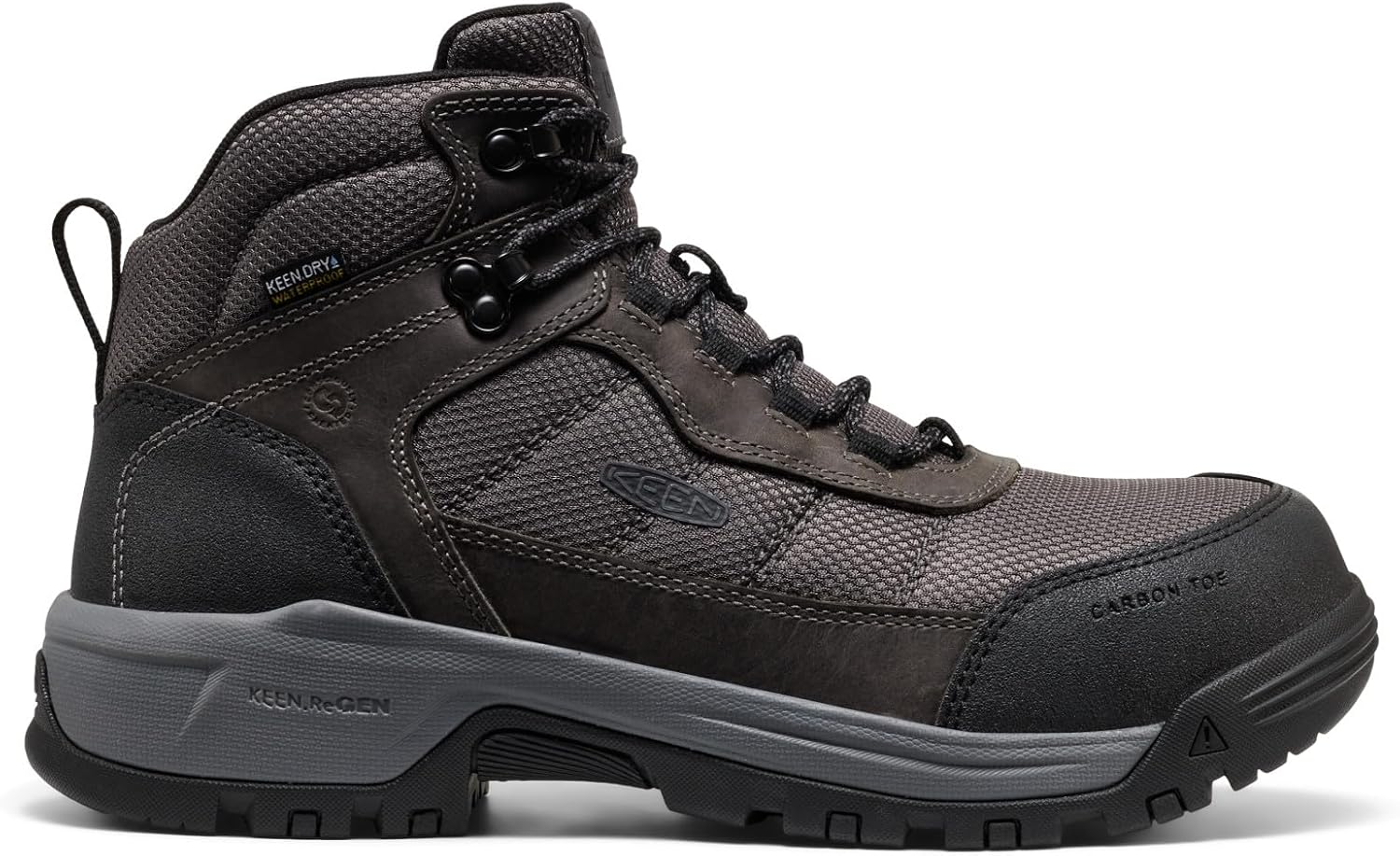 KEEN Utility mens Skokie Hiker Style Mid Height Composite Toe 90 Degree Waterproof