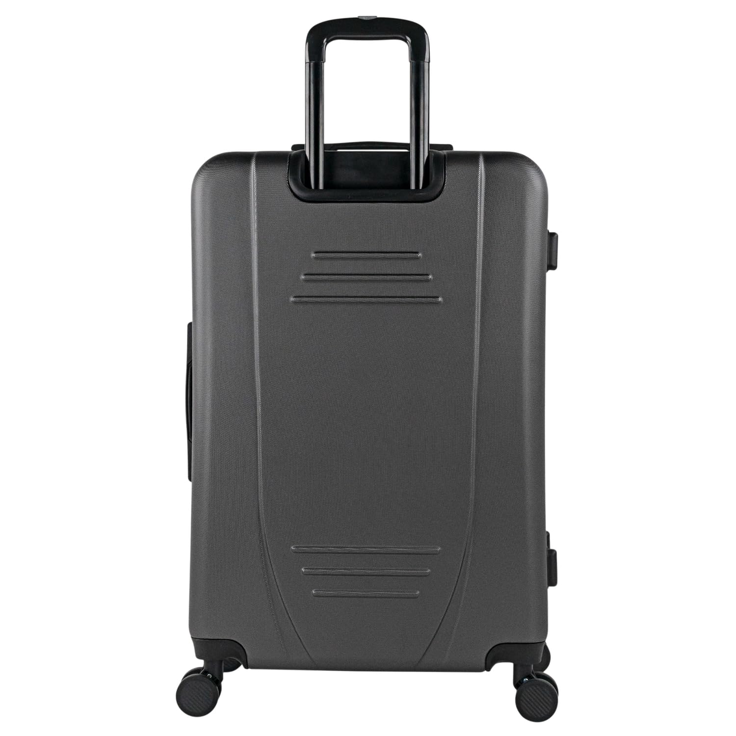 ITACA - Valigia 23Kg da stiva capiente Valigia rigida XL con ruote silenziose Trolley Grande Rigido leggero ideale per viaggi lunghi con Lucchetto a combinazione, Blu Navy-Antracite