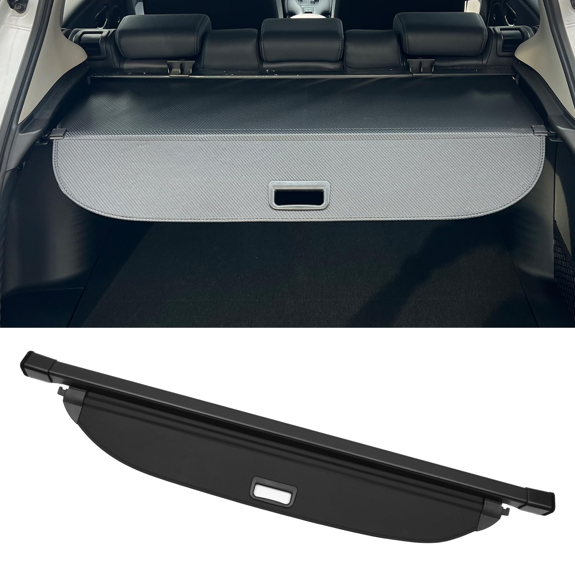 Motoforti Car Trunk Retractable Cargo Cover for Kia Sorento 2016-2020 Rear Trunk Parcel Shelf Luggage Security Shield Shade, Canvas, Gloss Black