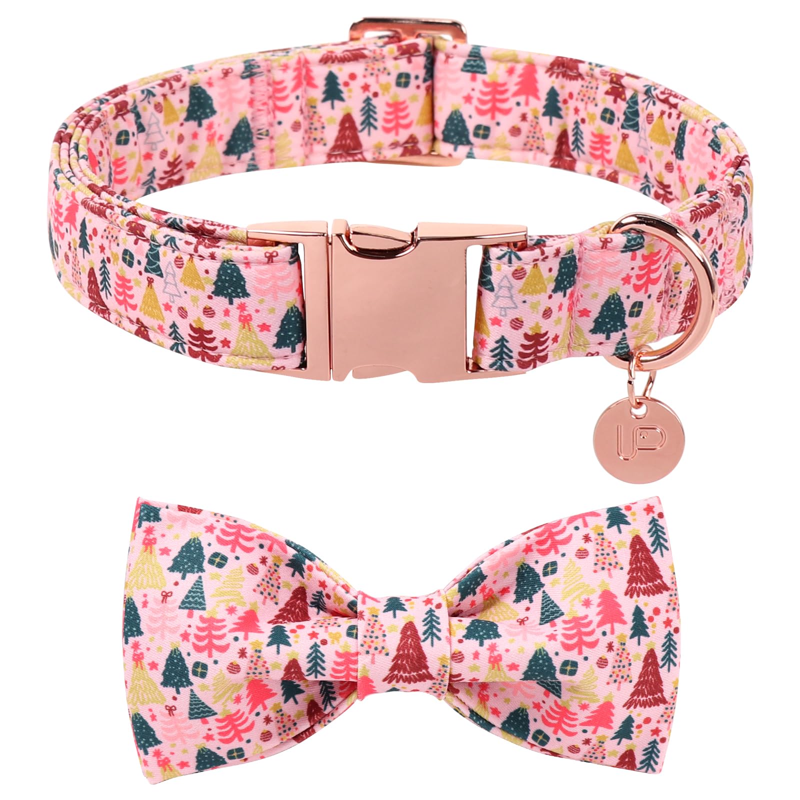 Collier de Noël pour chien avec pendentif sapin et finitions soignées