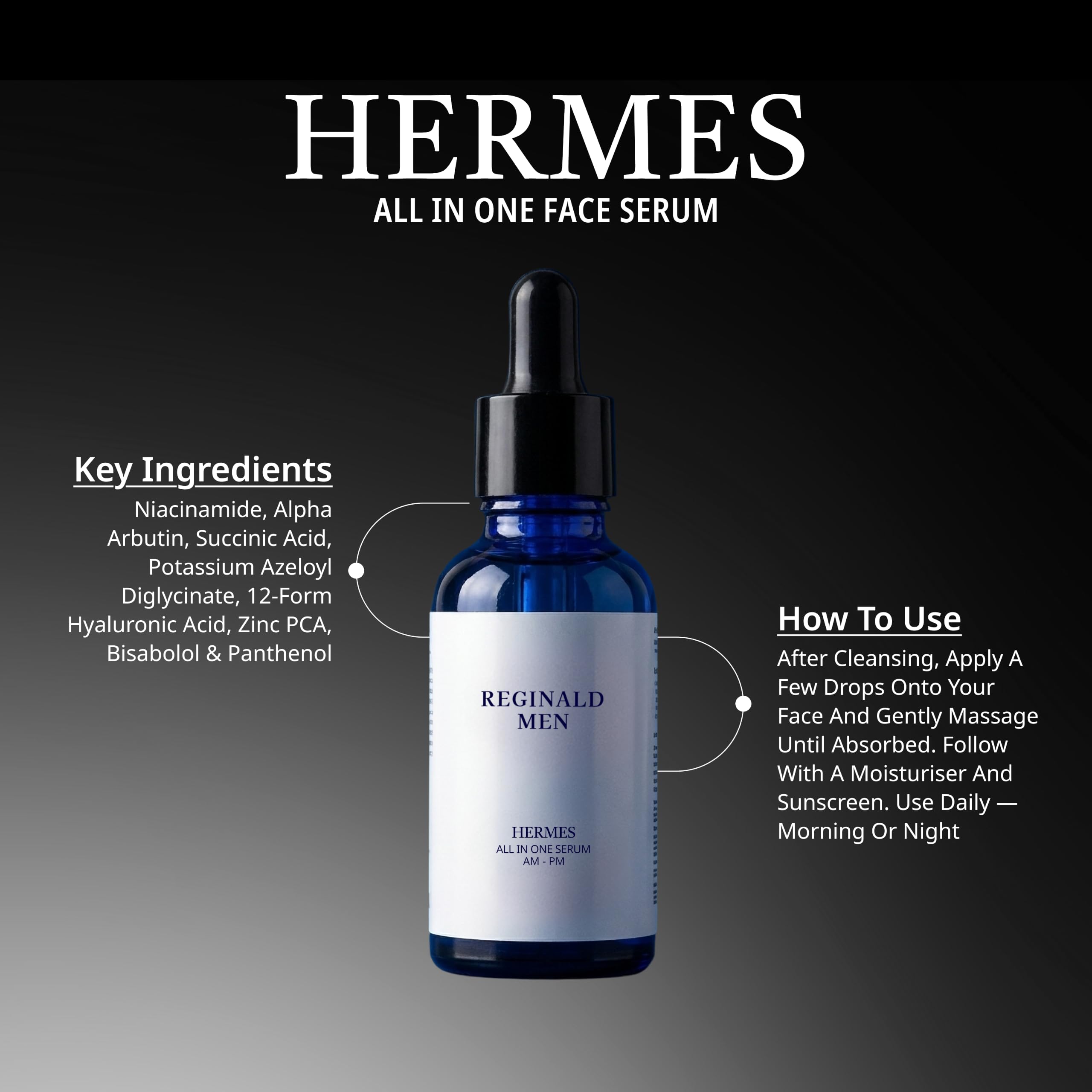 Reginald Men De Tan Kit Combo | Moisturising Sunscreen SPF 50 PA++++ (50g) + Face & Beard Serum 30ml | Simplified & Multipurpose Skincare - Skin and Beard Health, Protects, Repairs, Heals & Brightens 2