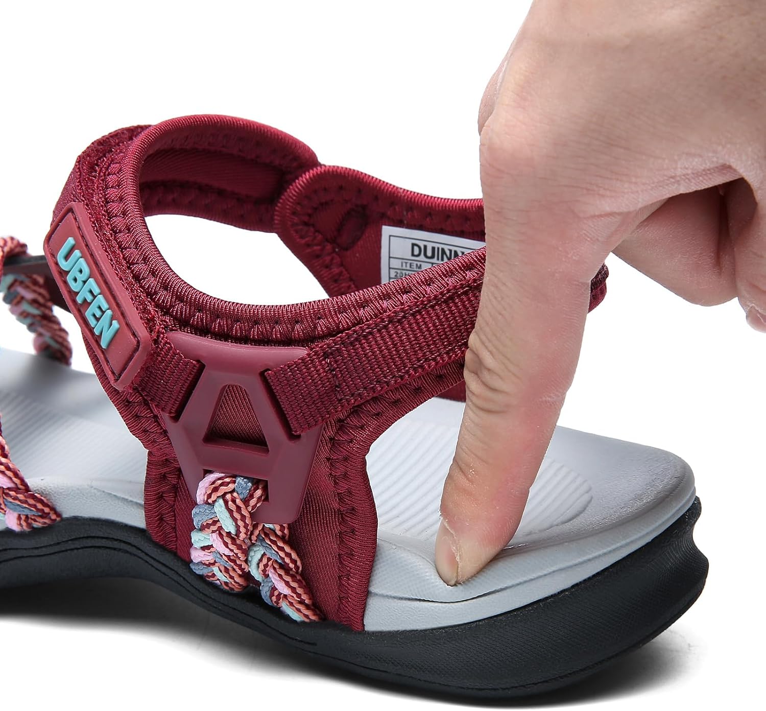 UBFEN Womens Hiking Comfort Sport Sandals Beach Vacation Camping Casual Sport Sandals with Adjustable Straps and Arch Support - Image 5