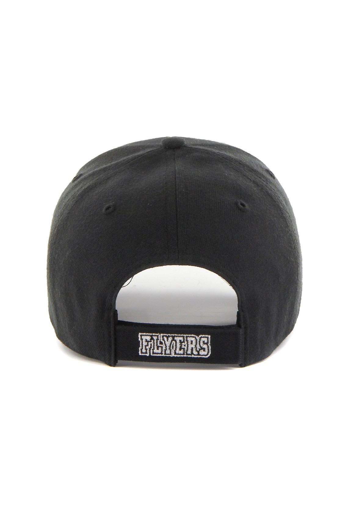 47 Brand MVP Adjustable Cap – Philadelphia Flyers Black Wool Blend, Structured Low Crown