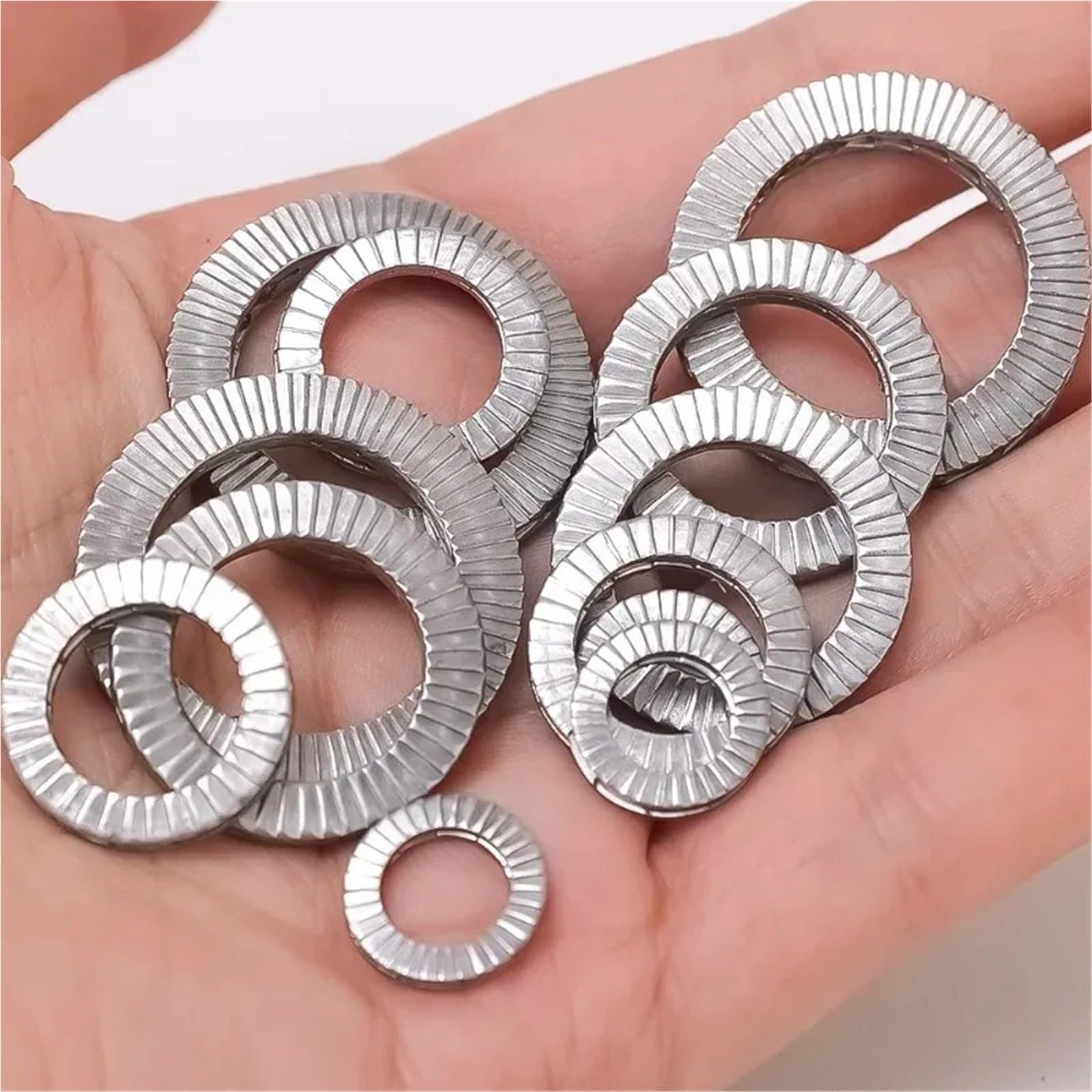 Arandelas Metalicas Arandela de acero autoblocante, arandelas de doble pila, tornillos antiaflojamiento, Kits surtidos, accesorios de sujeción for muebles del hogar(M14,100PCS)