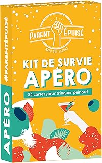 Asmodee - Funomenum - Parent Epuisé : Kit de Survie Apéro - Jeux de société - Jeux de Cartes - Jeux Enfants à partir de 4 Ans - 2 Joueurs - Version française