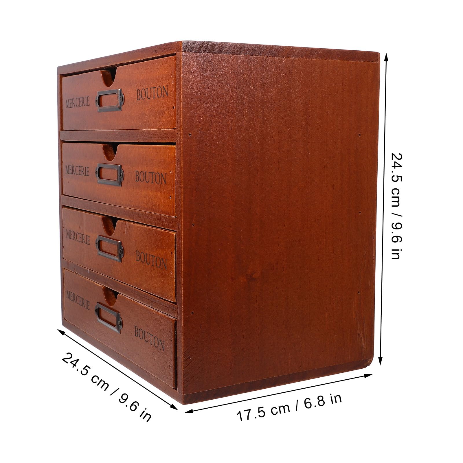 Angoily Scatola Porta Oggetti da Scrivania in Legno a 4 Cassetti | Scatola Porta Oggetti da Scrivania, Organizer Multi-livello Struttura a Cassetti, per Desktop